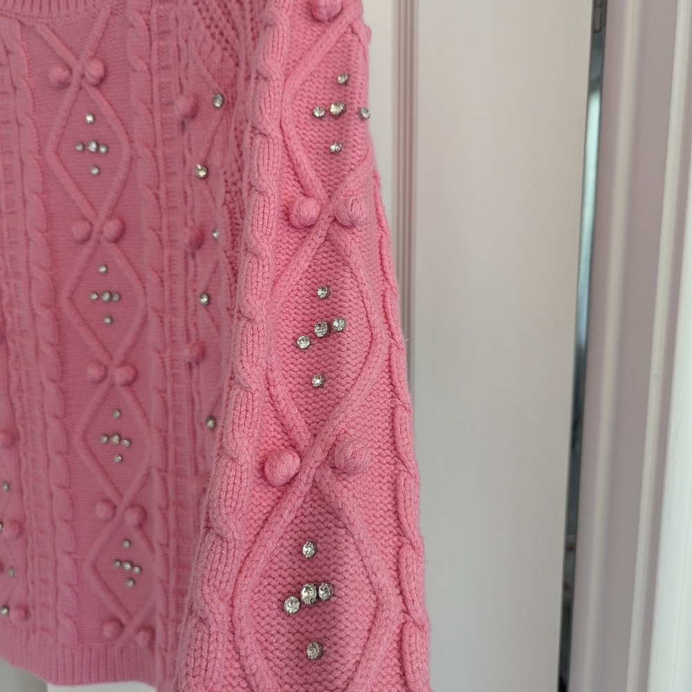 Boston Proper Pink Rhinestone Sweater - Picture 8 of 10